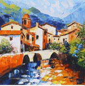 Resim Manzara Doğa El Yapımı Yağlı Boya Tablo 76x75cm 