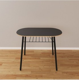 Resim Masa Sandalye Takımı Oval Mutfak Masası Tabure Takımı Yemek Masası Füme 1242 