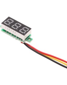 Resim Bonnie LED Dijital Voltmetre 0.28 Inç Üç Satır Dc 0-100V Voltaj Gösterge Test Cihazı Kırmızı (Yurt Dışından) 