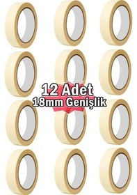 Resim Maskeleme Bandı 12 Adet 18Mm Kağıt Boya Bantı 