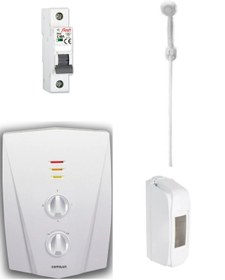 Resim Cemsan C3300 Banyo Şofbeni Sıgorta Ve Kutusu Dahil 8000 W Montaj Dahil Paket 