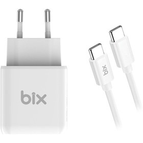 Resim Bix Bx-Uc25Ta 25W Pd Hızlı Şarj Adaptörü + 5A Type-C Kablo (518616090) 