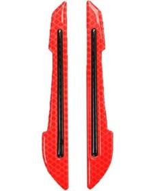 Resim Kırmızı 1 Çift Anti-çarpışma Şerit Evrensel Araba Malzemeleri Güçlü Yapışma Otomatik Kaçınma Koruyucu Etiket Mini Anti-çizik 