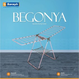 Resim UltraNova Gri Metal Begonya Kurutmalık, Şık ve Dayanıklı Tasarım 