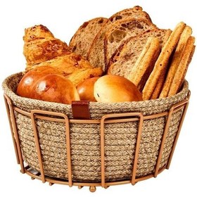 Resim Edora Home Rose Çok Amaçlı Oval Köşeli Ekmeklik Makrome - Metal Paslanmaz Rose 