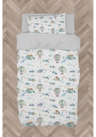 Resim Mekta Home Bebek Ve Çocuk Odası Soft Uçan Balonlar Desenli Nevresim Takımı 
