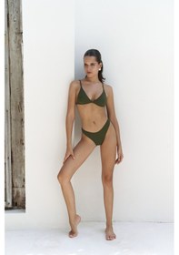 Resim Mai Collection Mai Studios Co. Bintang Ayarlanabilir Üçgen Haki Bikini Üstü Haki 