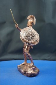 Resim Truva Prensi Hektor Heykel Biblo Güç Ve Cesareti Yansıtan Dekoratif Aksesuar 25 Cm Bronz 