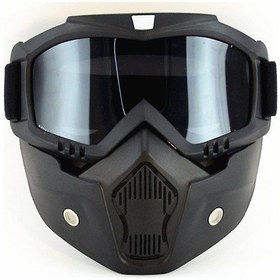 Resim Sıcak Satış Modüler Maske Çıkarılabilir Gözlükler Ve Ağız Filtresi Açık Yüz Motosiklet Yarım Kask Vintage Kask Şeffaf Lens İçin Mükemmel 