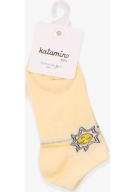 Resim Katamino Breeze Kız Çocuk Patik Çorap Güneş Desenli Sarı (1-2-9-10 Yaş) 