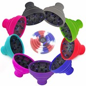 Resim 1pc Evrensel Katlanabilir Silikon Saç Kurutma Difüzör Takımı, Taşınabilir Katlanabilir Rüzgar Kapağı, Dalgalı ve Stil için, Koku Yok, Güçsüz Çalışma, Pilsiz 