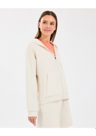 Resim Skechers W Essential Full Zip Sweatshirt Kadın Offwhite Sweatshirt S242117-102 Beyaz 
