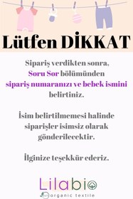 Resim özgürce 100x150 Pamuk Saten Bebek Yatak Nevresim Takımı, İsimli, Kelebek ve Tavşan Desenli 