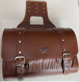 Resim Armodi Motosiklet Deri Yan Heybe Çanta Seti Kahverengi 