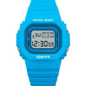 Resim Hanyang 09 Açık Mavi Lüks LED Su Geçirmez Bilek Kadın Izle Analog Dijital Askeri Spor Otomatik Aydınlık Saat Erkekler Su Geçirmez Mekanik (Yurt Dışından) 