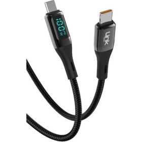 Resim Linktech Linktechk680 Safe Dijital Göstergeli Usb-c/type-c 100w Şarj Kablosu 