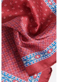 Resim AC&Co / Altınyıldız Classics Erkek Bordo-mavi Desenli Mendil Bordo - Mavi 