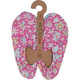 Resim Mood Club Pembe Çiçek Deniz Ayakkabısı ve Kaydırmaz Havuz Patiği - Çok Renkli / 24-26 