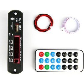 Resim Bluetooth MP3 Çözücü Modülü (SD Kart, USB 2.0, FM Radyo, Kumanda) 