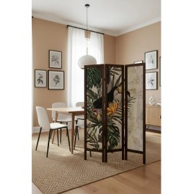 Resim Artavessa Premium Ahşap Çerçeveli 3 Kanatlı Kanvas Paravan - Modern Desenli Seperatör - 138X170 cm 