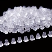 Resim 100 Çift Basit Moda Günlük Çok Yönlü Anti-Drop Hypoallergenic Şeffaf Silikon Kulak Tıkacı Kullanışlı Pratik Küçük İş Malzemeleri 