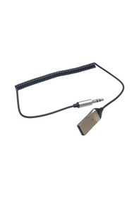 Resim Aux Bluetooth Alıcısı Adaptörü Spiral Kablolu Otomatik Bağlantı 