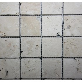 Resim Rustik Light Traverten Mozaik - Outlet (5x5) 