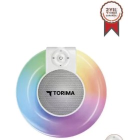 Resim Torima D65 Beyaz Rgb Işıklı Kablosuz Bluetooth Hoparlör 