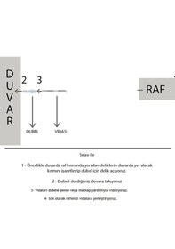 Resim 50 Cm 4lü Mat Siyah Mdf Uçan Duvar Rafı Gizli Bağlantı Kitaplık Siyah 