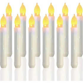 Resim Reedark 12 Adet Pil İle Çalışan Led Mum Işıkları - Harry Potter Dekorasyonu, Düğün Ve Partiler İçin Yüzen Mumlar 