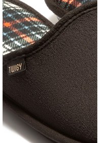 Resim Twigy Ekose Erkek Ev Terliği Turuncu/Mavi 41/46 AA0540 Siyah 