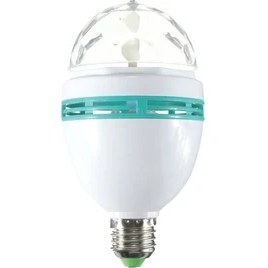 Resim KRC BY FORM Renkli Led Döner Başlıklı Disko Topu Ampul 3 W 