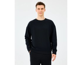 Resim Skechers M Essential Crewneck Sweatshirt Erkek Siyah Sweatshirt S2610015-3817 