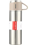 Resim Dianziye 500ml 304 Çelik Termos Bardak, 12 Saat Isı Saklama, Sızıntı Engeli, Ev/ofis/doğa Kullanıma Uygun, Kapak Bardak Olarak Kullanılabilir, Gümüş Renk Siyah 