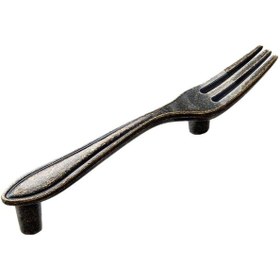 Resim Suntek Yaratıcı Çekme Kolu Mutfak Dolabı Antik-bronz-çatal 