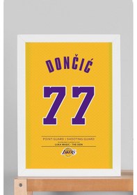 Resim Luka Doncic Forma Çerçeveli Tablo - Nba Los Angeles Lakers Jersey 