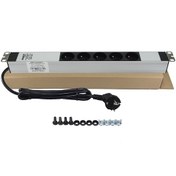 Resim Amp Connect 19 İnç 1U 5 Çıkşlı Ups Fransız Soketli Alüminyum 