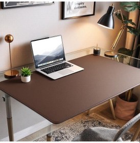 Resim Mouse Pad Kahverengi Masa Matı 80x360cm Suni Deri Desk Mat 80 Cm 360 Cm 