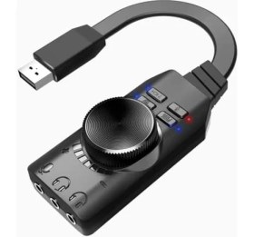 Resim Karokstore Plus Px-Gs3 Plextone Gs3 Mark Iı Sanal Gaming 7.1 Kanal USB Ses Kartı, Gaming Ses Kartı Pubg ve Lol Ses Efektleri Dahil, Mikrofon ve 3.5mm Çift Kulaklık Ses Jakı Ses Kartı Dönüştürücü 