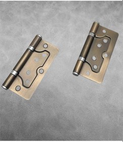 Resim Mat Antik Sarı Kapı Menteşesi 10 Cm Kelebek Okka Menteşe 2 Adet Antik Sarı 