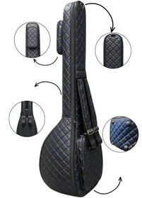 Resim Erga Müzik Saz Kılıfı Bağlama Kılıfı Korumalı Kalın Kılıf Uzun Sap Bağlama Kılıfı 