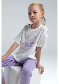 Resim Rolypoly Kız Çocuk Mor Pijama Takımı 5274-47627 Mor 