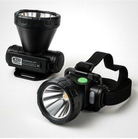 Resim Yüksek Güçlü Led Baş Feneri Ayarlanabilir Kafa Bandı İle Eller Serbest Aydınlatma Siyah 