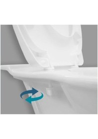 Resim Rona Mavi Tisa ThermoPlast Standart Klozet Kapağı (Alttan Monte) 