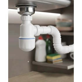 Resim Renas Store Lavabo Sifon Seti Esnek Borulu Koku Engelleyici Sızdırmaz Kolay Montajlı 