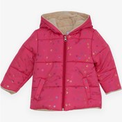 Resim Kız Bebek Mont Renkli Sim Desenli Fuşya Soft (6 Ay-2 Yaş) Breeze