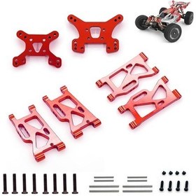 Resim Elmpaly Wltoys 1/14 144001 Rc Araç Alüminyum Süspansiyon Kolları Seti - Ön & Arka Yükseltme Kolları 