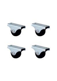 Resim Furç Sabit Teker - 28mm - Siyah Hks227 - 4 Adet 