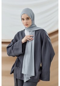 Resim Aminenesil Modakaşmir Penye Şal Açık Gri A.Gri 