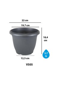 Resim Serinova Villa Saksı Tabaksız 3.7 Lt No 5 13949221 